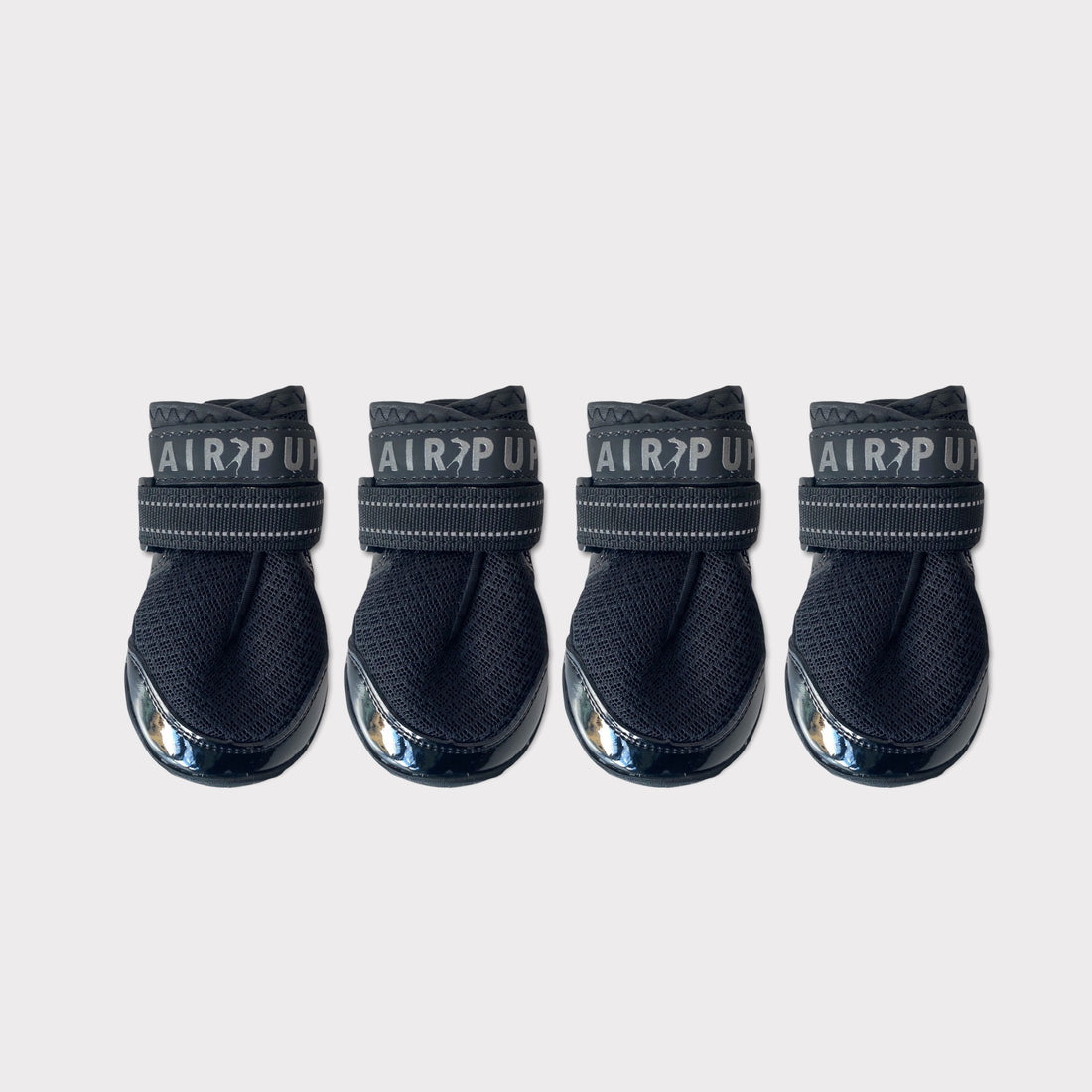 AIR PUP 1 REFLECTIVE BLACK - DOG SHOES / BOOTS - SET OF 4