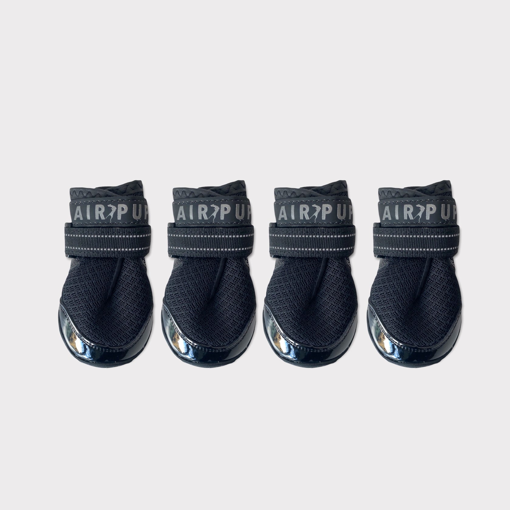 AIR PUP 1 REFLECTIVE BLACK DOG SHOES / BOOTS SET OF 4 Air Pup